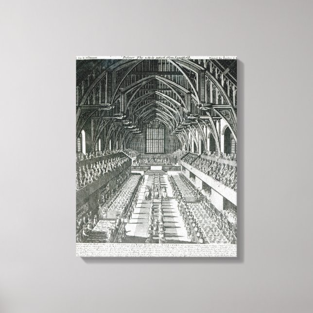 The Inside of Westminster Hall Canvas Print (Front)