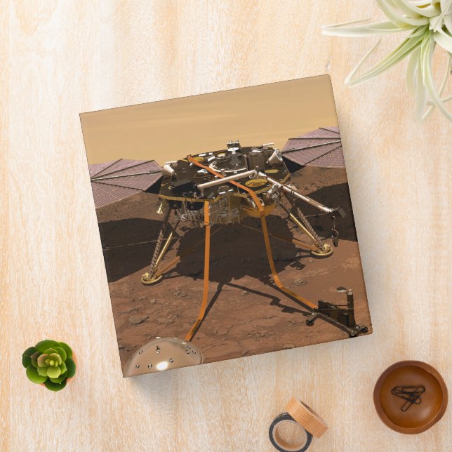 The Insight Lander Operating On Surface Of Mars. 3 Ring Binder (In Situ)