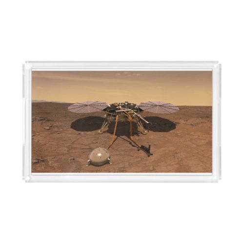 The Insight Lander Operating On Surface Of Mars Acrylic Tray