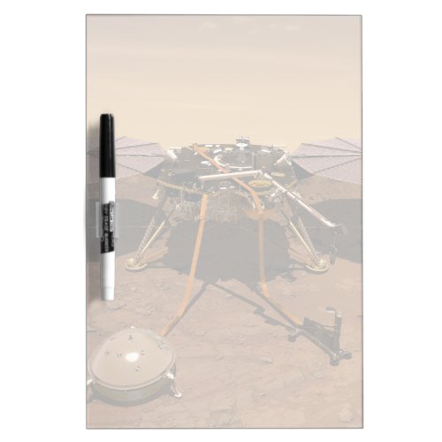 The Insight Lander Operating On Surface Of Mars Dry Erase Board