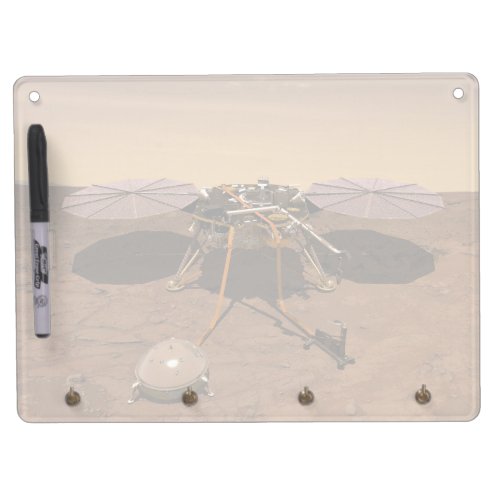 The Insight Lander Operating On Surface Of Mars Dry Erase Board With Keychain Holder