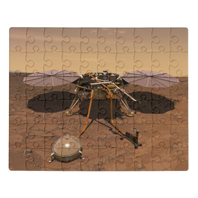 The Insight Lander Operating On Surface Of Mars. Jigsaw Puzzle (Puzzle Horizontal)