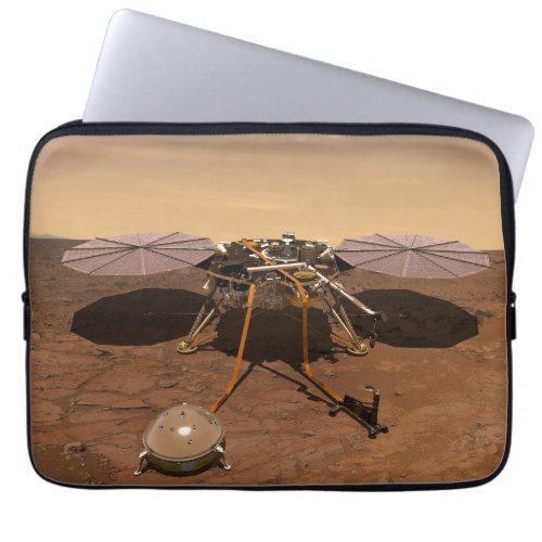 The Insight Lander Operating On Surface Of Mars Laptop Sleeve