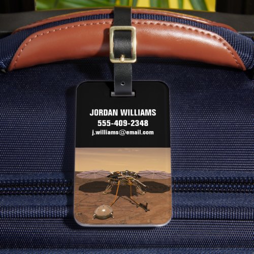 The Insight Lander Operating On Surface Of Mars Luggage Tag