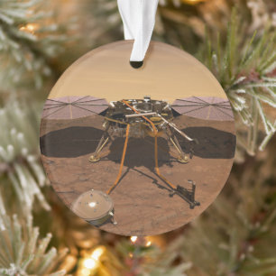 The Insight Lander Operating On Surface Of Mars. Ornament