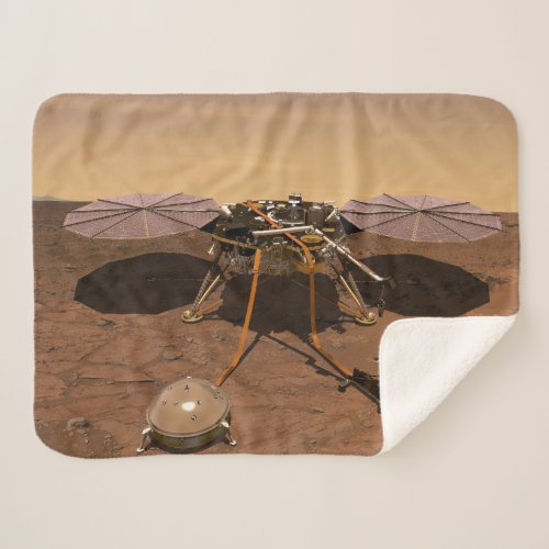 The Insight Lander Operating On Surface Of Mars Sherpa Blanket