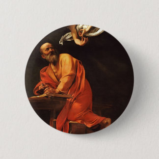 The Inspiration of Saint Matthew, Caravaggio Button