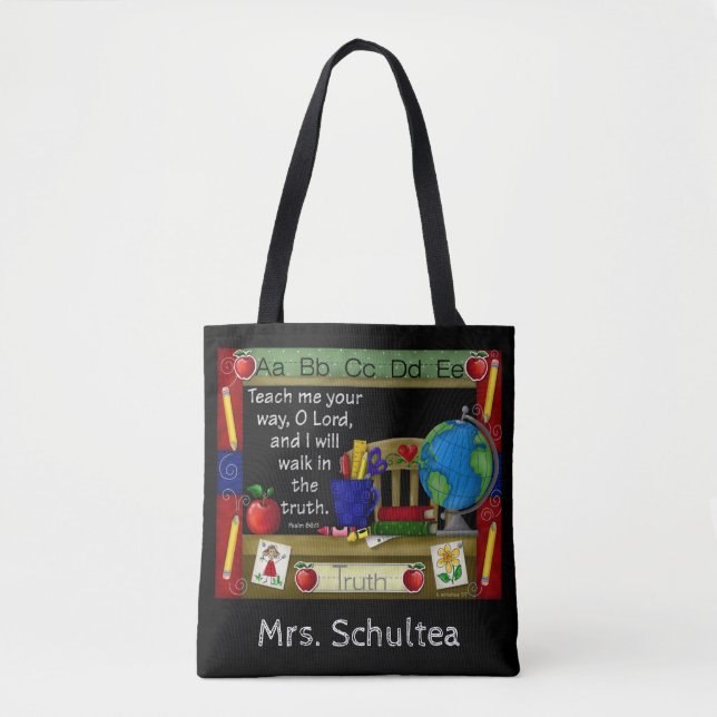 The Inspired Teacher Personalized Tote Bag (Front)