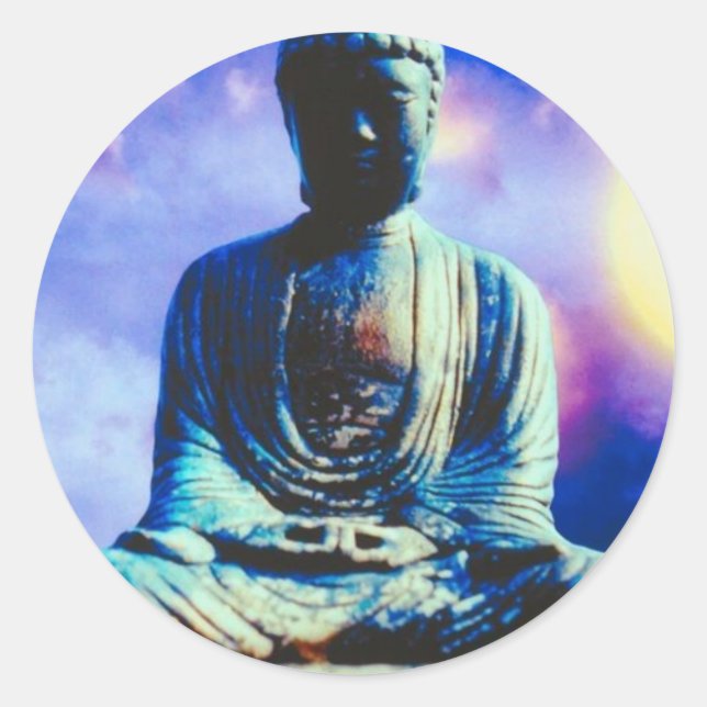 The Inspiring Buddha Classic Round Sticker (Front)