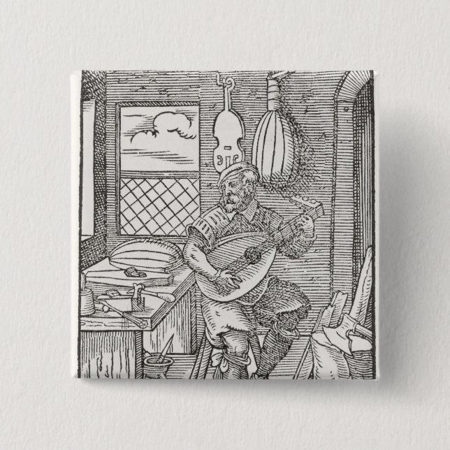 The Instrument Maker's Workshop, c.1570 Button (Front)
