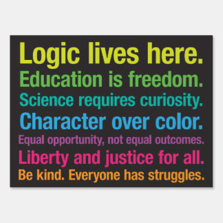 The Inteliigent Person's Yard Sign