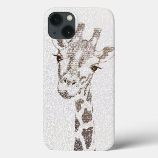 The Intellectual Giraffe - typography art iPhone 13 Case