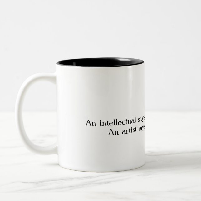 The Intellectual Versus The Artist Bukowski Mug (Left)