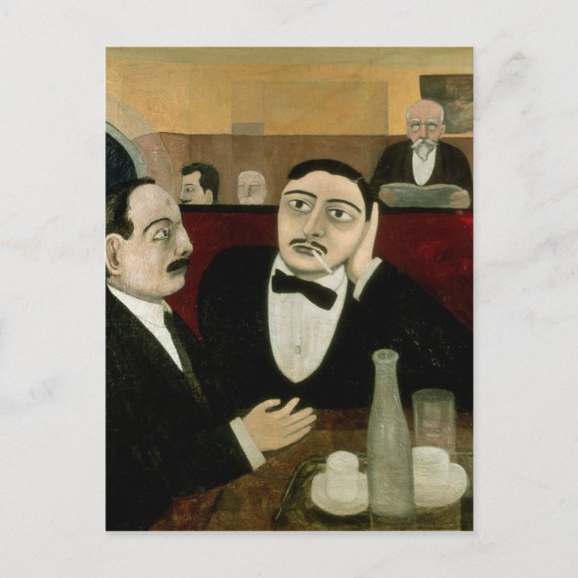 The Intellectuals at the Cafe Rotonde, 1916 Postcard (Front)