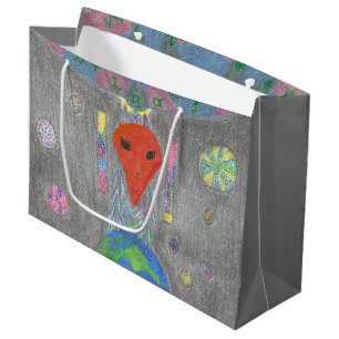 The Interaction UFO Earth and Alien Large Gift Bag