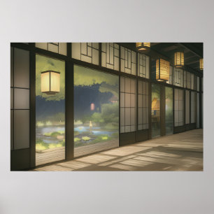 The interior of a cozy house poster