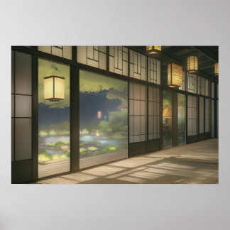 The interior of a cozy house poster