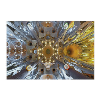 The interior of the Sagrada Familia Cathedral Acrylic Print
