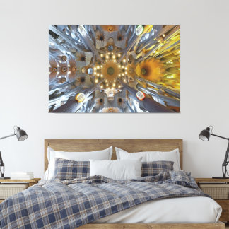 The interior of the Sagrada Familia Cathedral Canvas Print