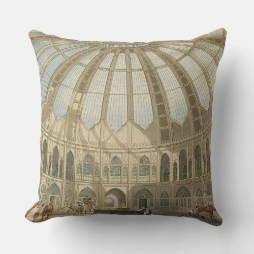 The Interior of the Stables from Views of The Ro Throw Pillow