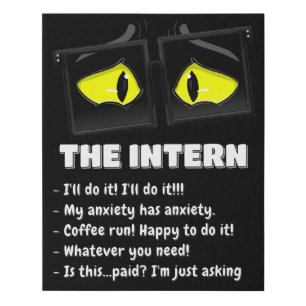 The Intern – Funny Office Cat Canvas Print