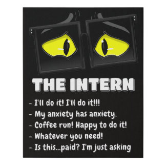 The Intern – Funny Office Cat Canvas Print
