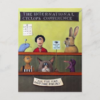 The International Cyclops Conference Postcard by paintingmaniac at Zazzle