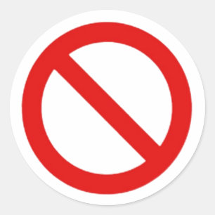 The International No Symbol Classic Round Sticker