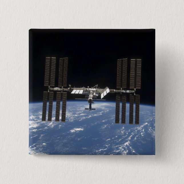 The International Space Station 9 Pinback Button (Front)