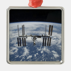 The International Space Station in orbit Metal Ornament