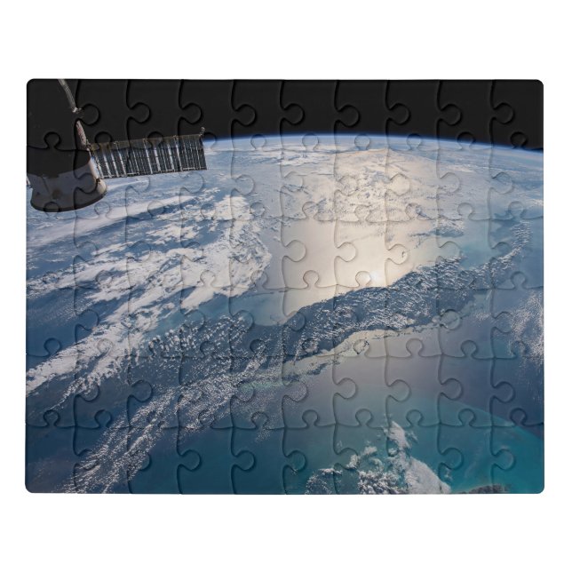 The International Spce Station Above The Atlantic Jigsaw Puzzle (Puzzle Horizontal)
