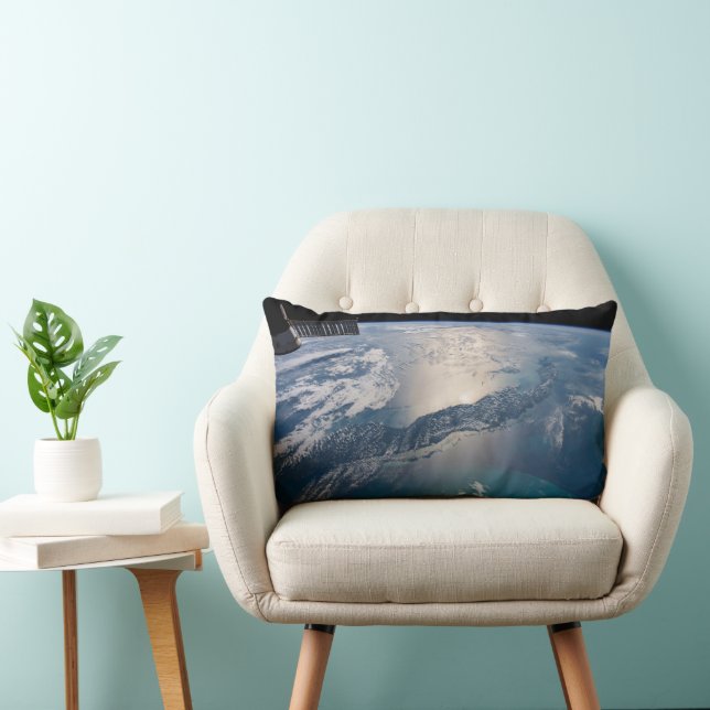 The International Spce Station Above The Atlantic Lumbar Pillow (Chair)