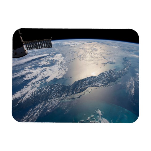 The International Spce Station Above The Atlantic Magnet (Horizontal)