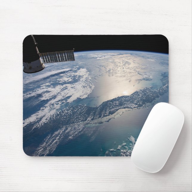 The International Spce Station Above The Atlantic Mouse Pad (With Mouse)