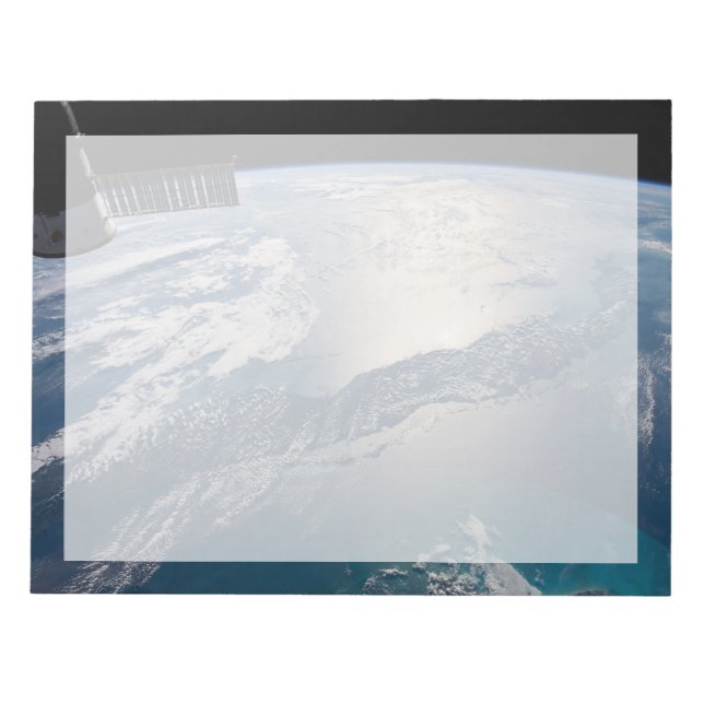 The International Spce Station Above The Atlantic Notepad (Front)