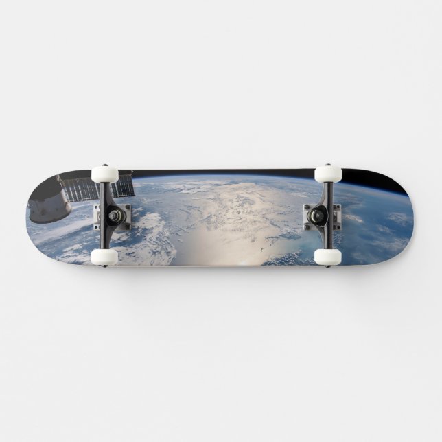 The International Spce Station Above The Atlantic Skateboard (Horz)