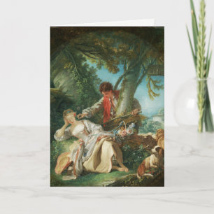 The Interrupted Sleep by François Boucher  Holiday Card
