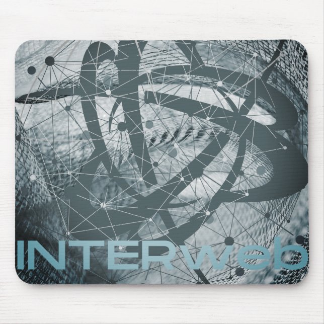 The INTERweb - a congregation of nodes Mouse Pad (Front)