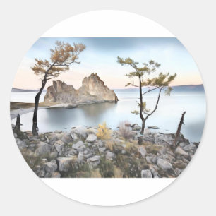 The Intriguing Beach Classic Round Sticker