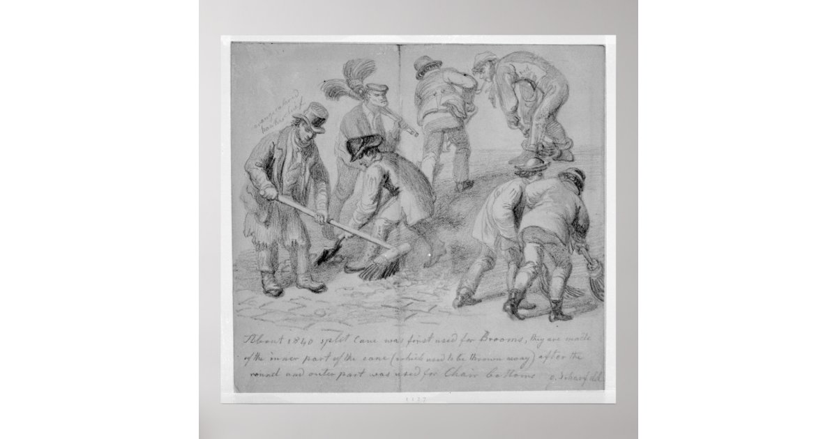 The introduction of split cane brooms poster | Zazzle