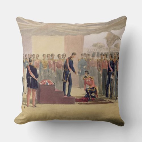 The Investiture of the Order of the Bath plate fr Throw Pillow