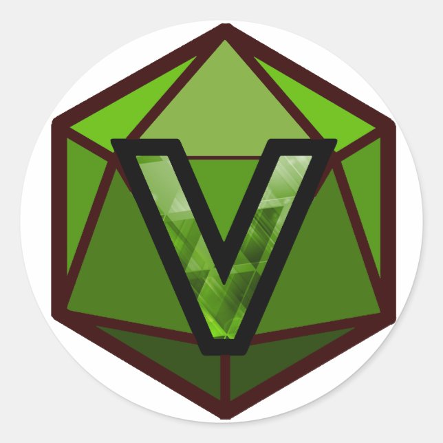 The INVICTUS Stream "GREEN TEAM" Logo Classic Round Sticker (Front)