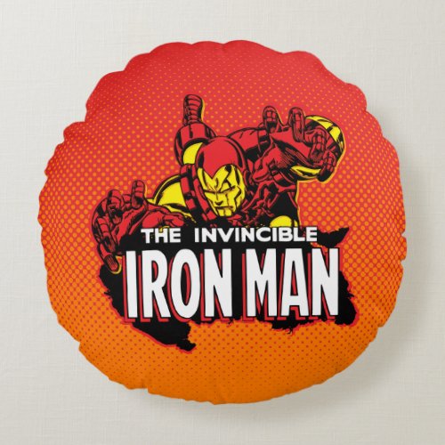 The Invincible Iron Man Graphic Round Pillow