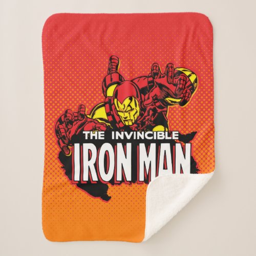 The Invincible Iron Man Graphic Sherpa Blanket