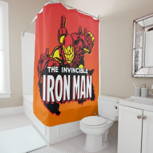 The Invincible Iron Man Graphic Shower Curtain