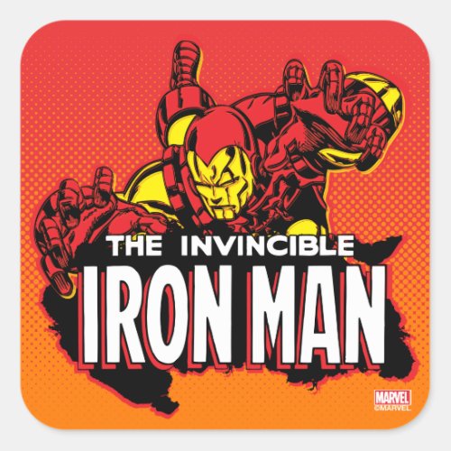 The Invincible Iron Man Graphic Square Sticker