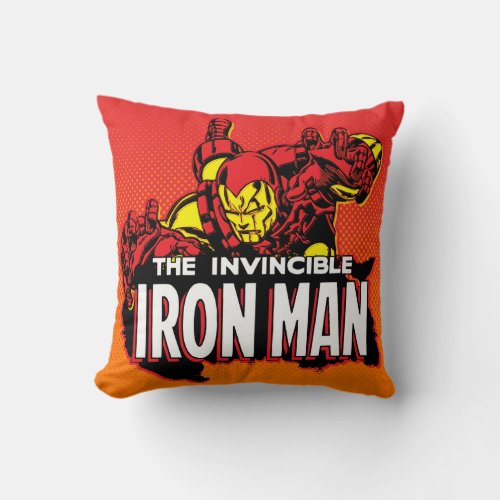 The Invincible Iron Man Graphic Throw Pillow