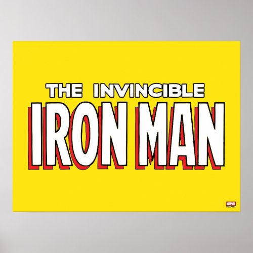 The Invincible Iron Man Logo Poster