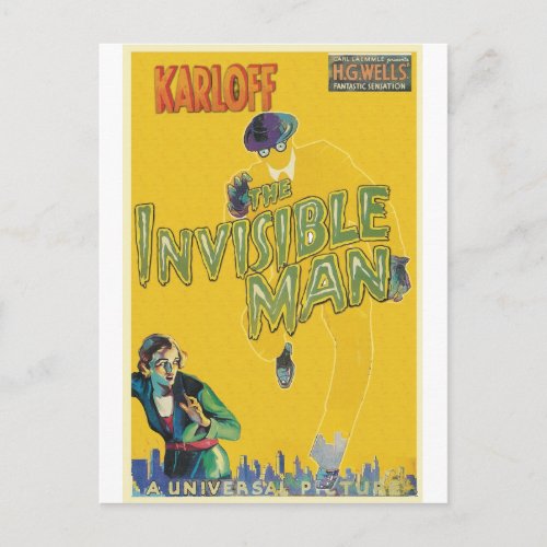 THE INVISIBLE MAN by Philip J Riley Postcard