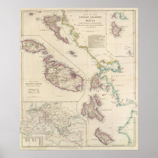 The Ionian Islands and Malta Poster (Front)